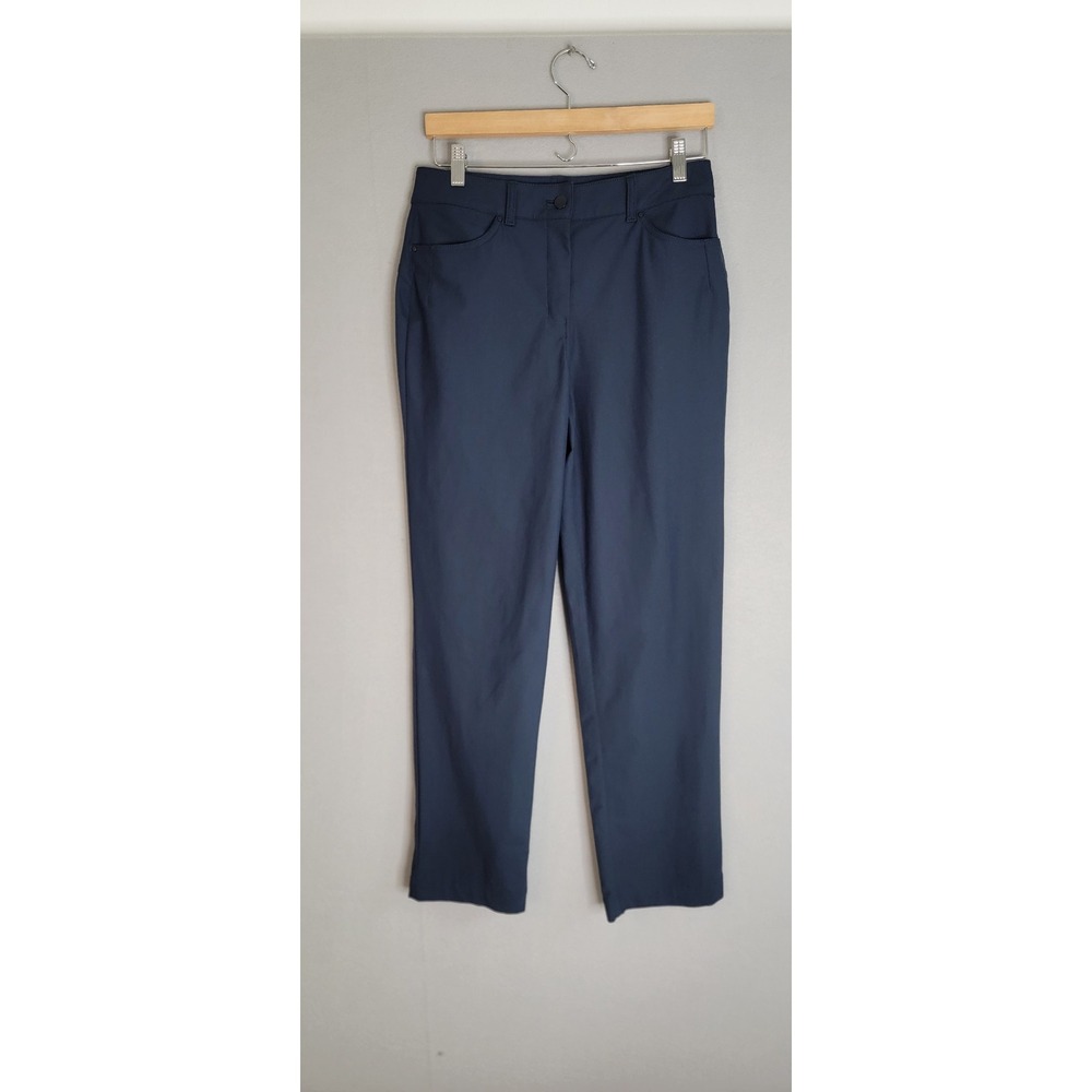 Lululemon City Sleek 5 Pocket 28 Navy Blue Warpstreme Wide Leg Womens Career